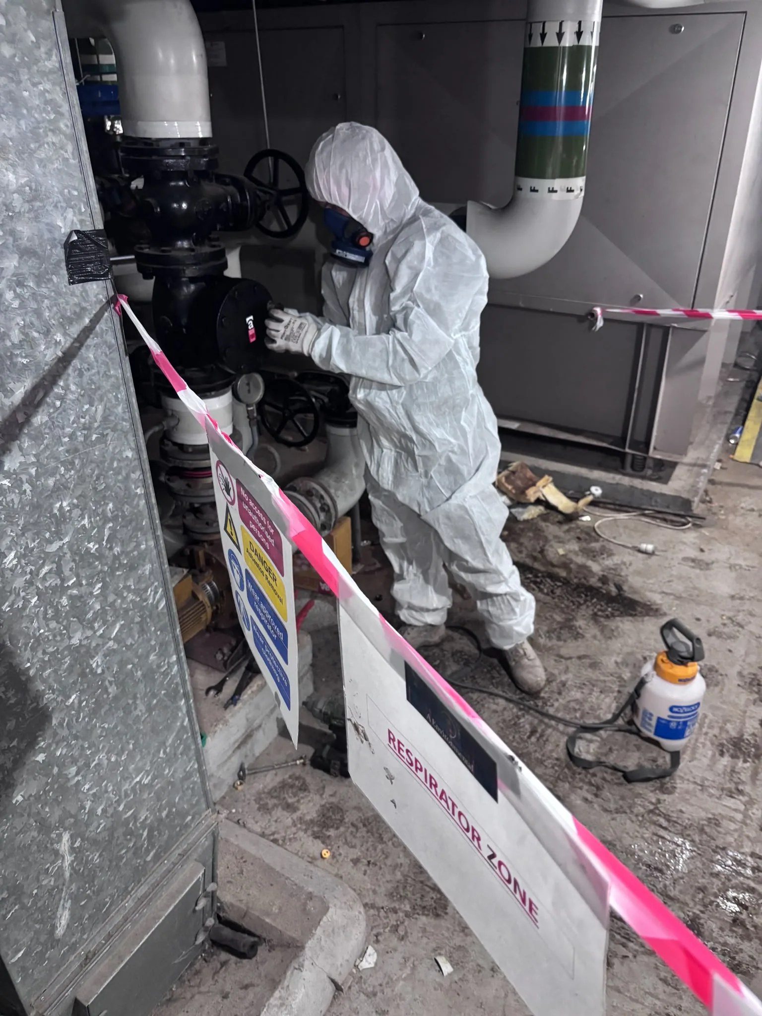 Asbestos artex removal from concrete soffit in Lee